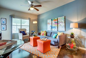 Living Room Interior at Legacy Brooks, San Antonio, TX